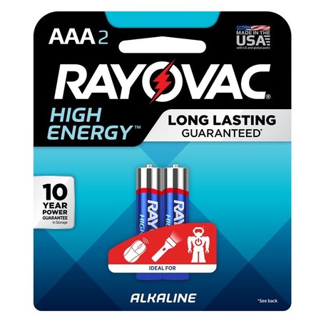 Rayovac Battery Alkln Aaa 2Pk 824-2K